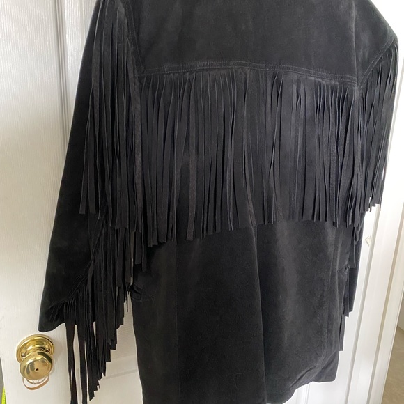 Vintage Western Fringe Jacket Suede Southwestern Cowboy Boho M - Picture 4 of 11